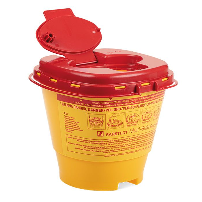 SARSTEDT Kanülenabwurfbehälter, Multi-Safe twin plus 2 Liter